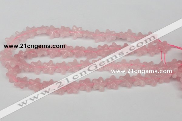 CRG25 15.5 inches 16*16mm star rose quartz gemstone beads wholesale