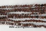 CRG32 15.5 inches 6mm flat star mahogany obsidian beads wholesale