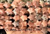CRG72 15 inches 16mm star plum blossom jade beads wholesale