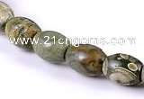 CRH01 8*10mm rice shape natural rhyolite stone beads Wholesale