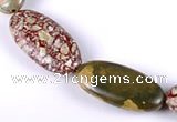 CRH03 different sizes natural rhyolite oval beads Wholesale