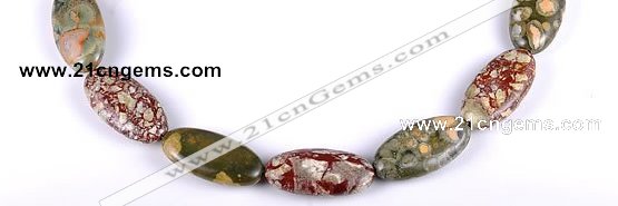 CRH03 different sizes natural rhyolite oval beads Wholesale