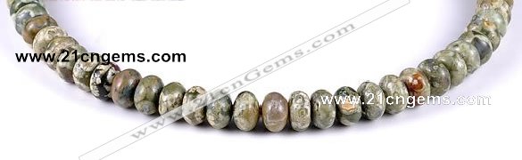 CRH10 different sizes roundel natural rhyolite beads Wholesale