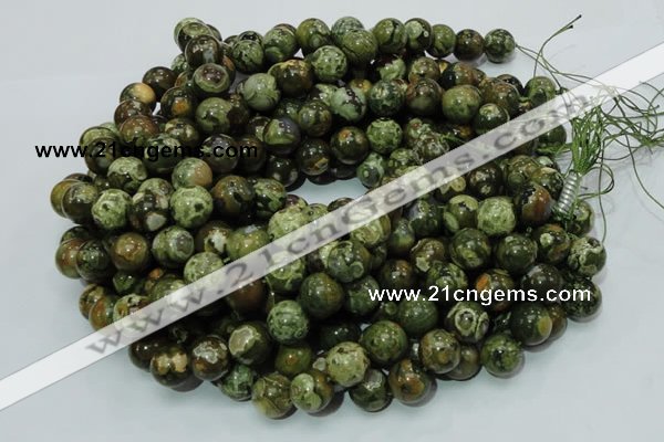 CRH100 15.5 inches 14mm round rhyolite beads wholesale