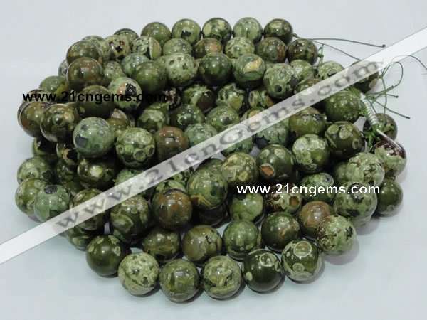 CRH102 15.5 inches 18mm round rhyolite beads wholesale