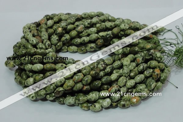 CRH104 15.5 inches 8*12mm rice rhyolite beads wholesale