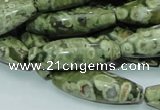 CRH106 15.5 inches 10*30mm rice rhyolite beads wholesale