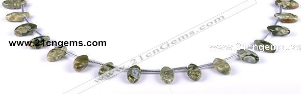 CRH11 6*12mm natural rhyolite marquise gemstone beads Wholesale