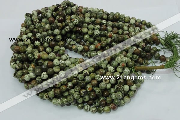 CRH111 15.5 inches 10mm round rhyolite beads wholesale