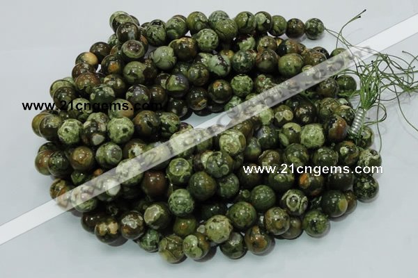 CRH112 15.5 inches 12mm round rhyolite beads wholesale