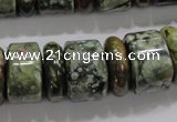 CRH115 15.5 inches 6*18mm & 12*18mm rondelle rhyolite gemstone beads