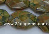 CRH152 15.5 inches 20*25mm - 22*30mm faceted freeform rhyolite beads