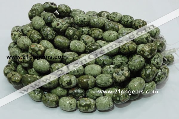 CRH16 15.5 inches 16*20mm egg-shaped rhyolite beads wholesale