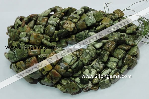 CRH18 15.5 inches 15*15mm square rhyolite beads wholesale