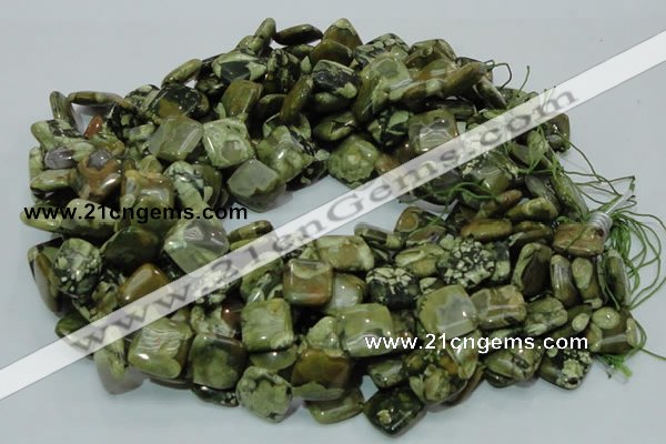 CRH21 15.5 inches 15*15mm rhombic rhyolite beads wholesale