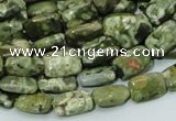 CRH23 15.5 inches 8*12mm rectangle rhyolite beads wholesale