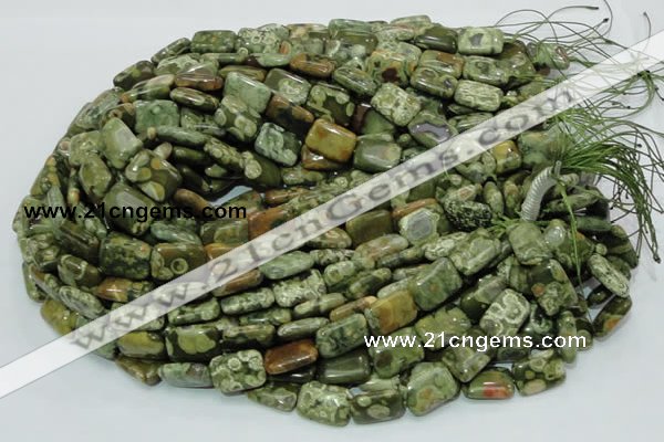 CRH25 15.5 inches 12*18mm rectangle rhyolite beads wholesale