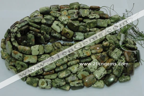 CRH26 15.5 inches 14*20mm rectangle rhyolite beads wholesale