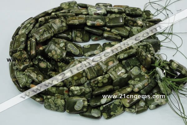 CRH27 15.5 inches 18*24mm rectangle rhyolite beads wholesale