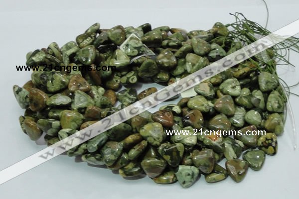 CRH32 15.5 inches 16*16mm triangle rhyolite beads wholesale