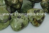 CRH33 15.5 inches 20*20mm triangle rhyolite beads wholesale