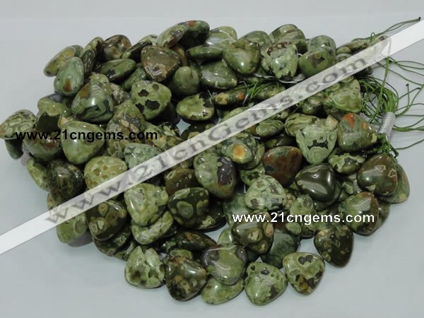 CRH33 15.5 inches 20*20mm triangle rhyolite beads wholesale