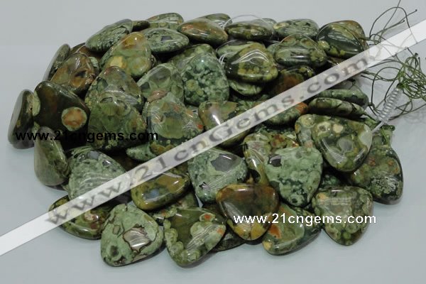 CRH34 15.5 inches 30*30mm triangle rhyolite beads wholesale