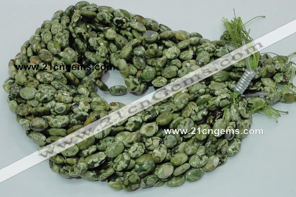 CRH42 15.5 inches 8*12mm oval rhyolite beads wholesale