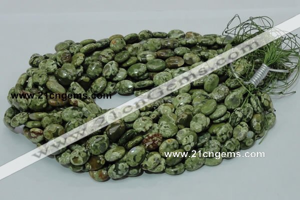 CRH43 15.5 inches 10*14mm oval rhyolite beads wholesale