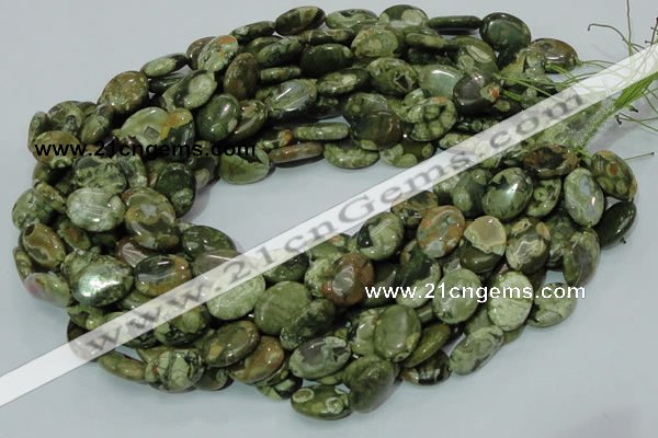 CRH44 15.5 inches 12*16mm oval rhyolite beads wholesale