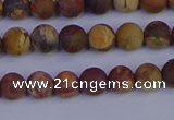 CRH511 15.5 inches 6mm round matte rhyolite gemstone beads