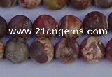 CRH512 15.5 inches 8mm round matte rhyolite gemstone beads