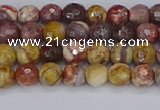 CRH518 15.5 inches 4mm faceted round rhyolite gemstone beads