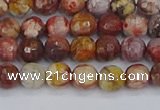 CRH519 15.5 inches 6mm faceted round rhyolite gemstone beads