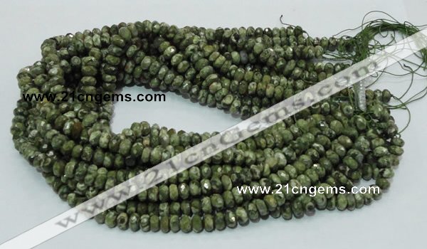 CRH52 15.5 inches 5*8mm faceted rondelle rhyolite beads wholesale