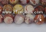 CRH520 15.5 inches 8mm faceted round rhyolite gemstone beads