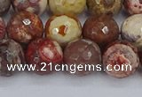 CRH521 15.5 inches 10mm faceted round rhyolite gemstone beads