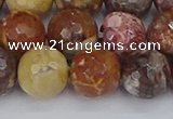 CRH522 15.5 inches 12mm faceted round rhyolite gemstone beads