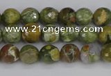 CRH526 15.5 inches 4mm faceted round rhyolite beads wholesale