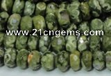 CRH53 15.5 inches 6*10mm faceted rondelle rhyolite beads wholesale