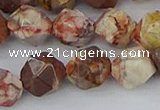 CRH550 15.5 inches 12mm faceted nuggets rhyolite gemstone beads