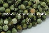 CRH56 15.5 inches 8mm faceted round rhyolite beads wholesale