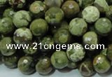 CRH57 15.5 inches 10mm faceted round rhyolite beads wholesale