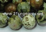 CRH60 15.5 inches 18mm faceted round rhyolite beads wholesale