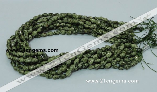 CRH62 15.5 inches 6*8mm faceted teardrop rhyolite beads wholesale