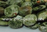 CRH91 15.5 inches 16*20mm faceted oval rhyolite beads wholesale