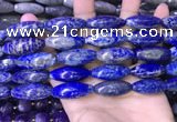 CRI101 15.5 inches 12*30mm rice lapis lazuli gemstone beads