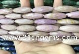 CRI145 15.5 inches 10*30mm faceted rice phosphosiderite beads