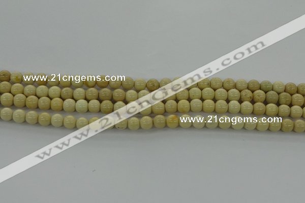 CRI201 15.5 inches 6mm round riverstone beads wholesale