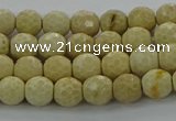 CRI211 15.5 inches 6mm faceted round riverstone beads wholesale